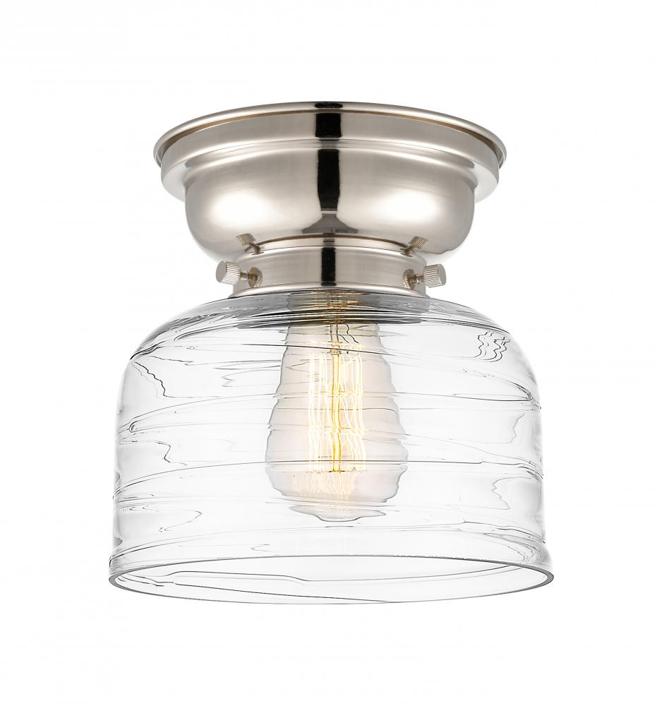 Bell - 1 Light - 8 inch - Polished Nickel - Flush Mount