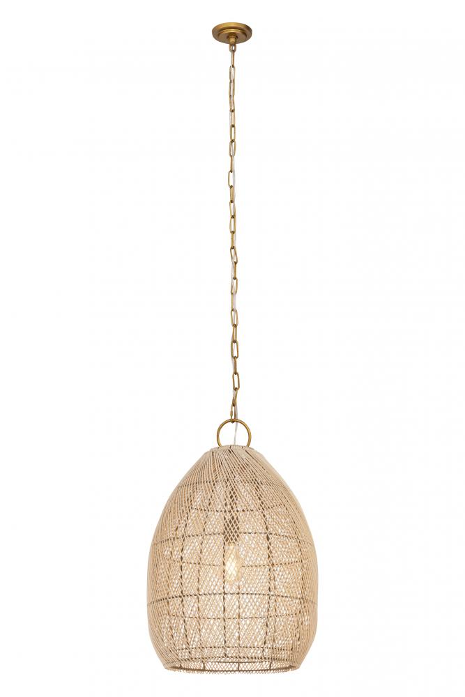Willow - 1 Light - 18 inch - Gold - Pendant