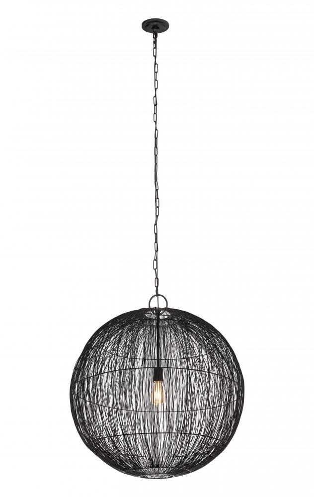 Oak Hill - 1 Light - 30 inch - Matte Black - Pendant