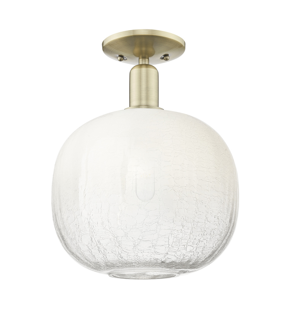 Brookhaven Sphere - 1 Light - 6 inch - Antique Brass - Semi-Flush Mount