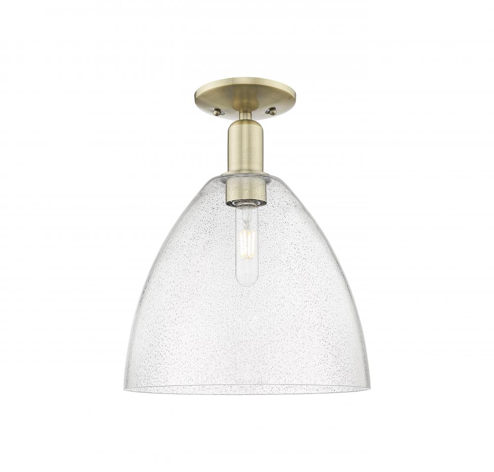 Bristol - 1 Light - 12 inch - Antique Brass - Semi-Flush Mount