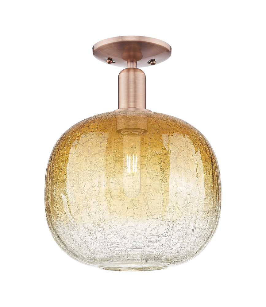 Brookhaven Sphere - 1 Light - 6 inch - Antique Copper - Semi-Flush Mount