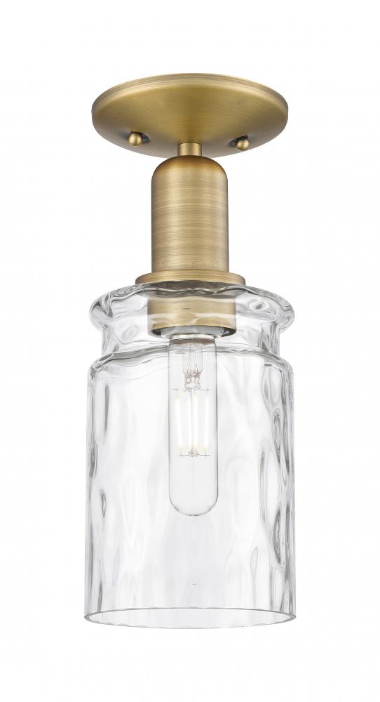 Candor - 1 Light - 5 inch - Satin Gold - Semi-Flush Mount