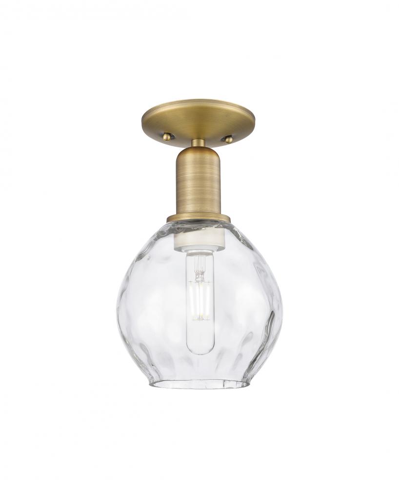 Waverly - 1 Light - 6 inch - Brushed Brass - Semi-Flush Mount