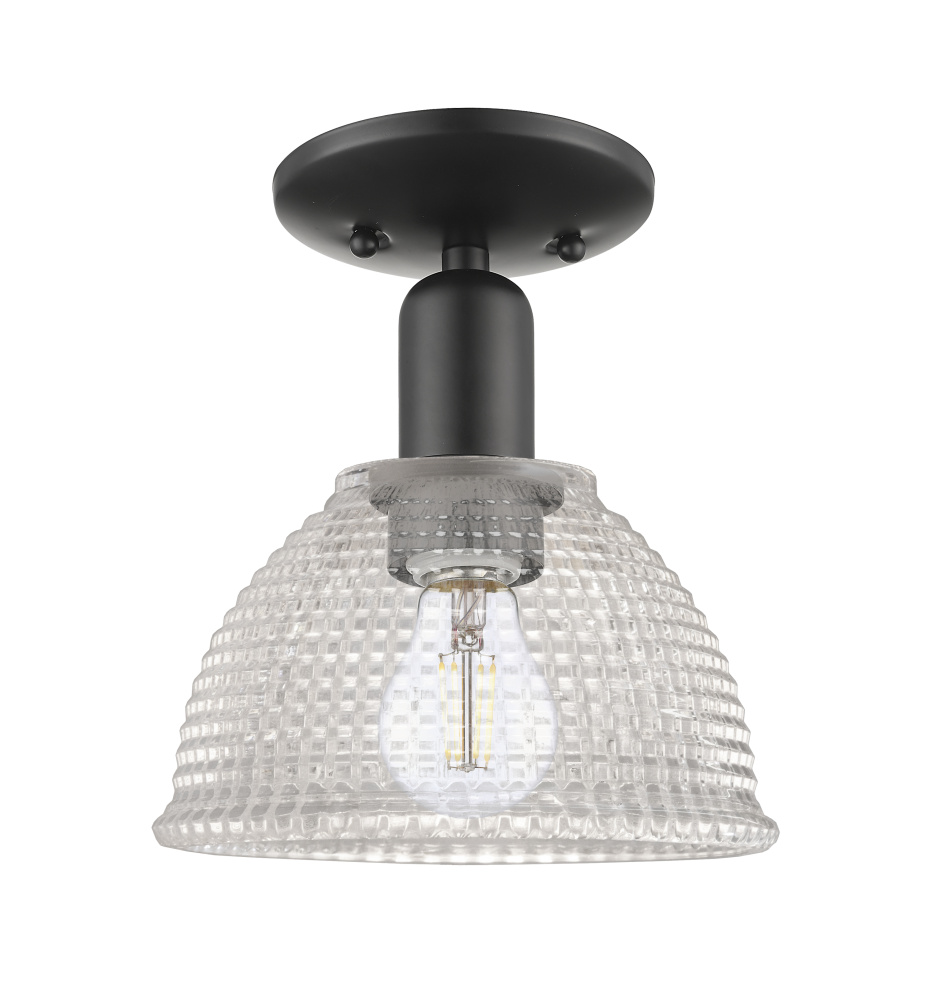 Arietta - 1 Light - 8 inch - Champagne Bronze - Semi-Flush Mount