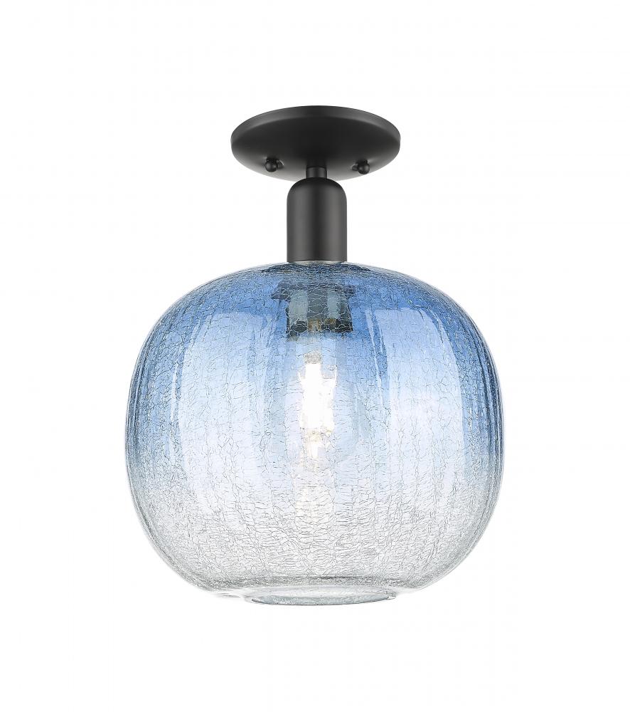 Brookhaven Sphere - 1 Light - 6 inch - Matte Black - Semi-Flush Mount