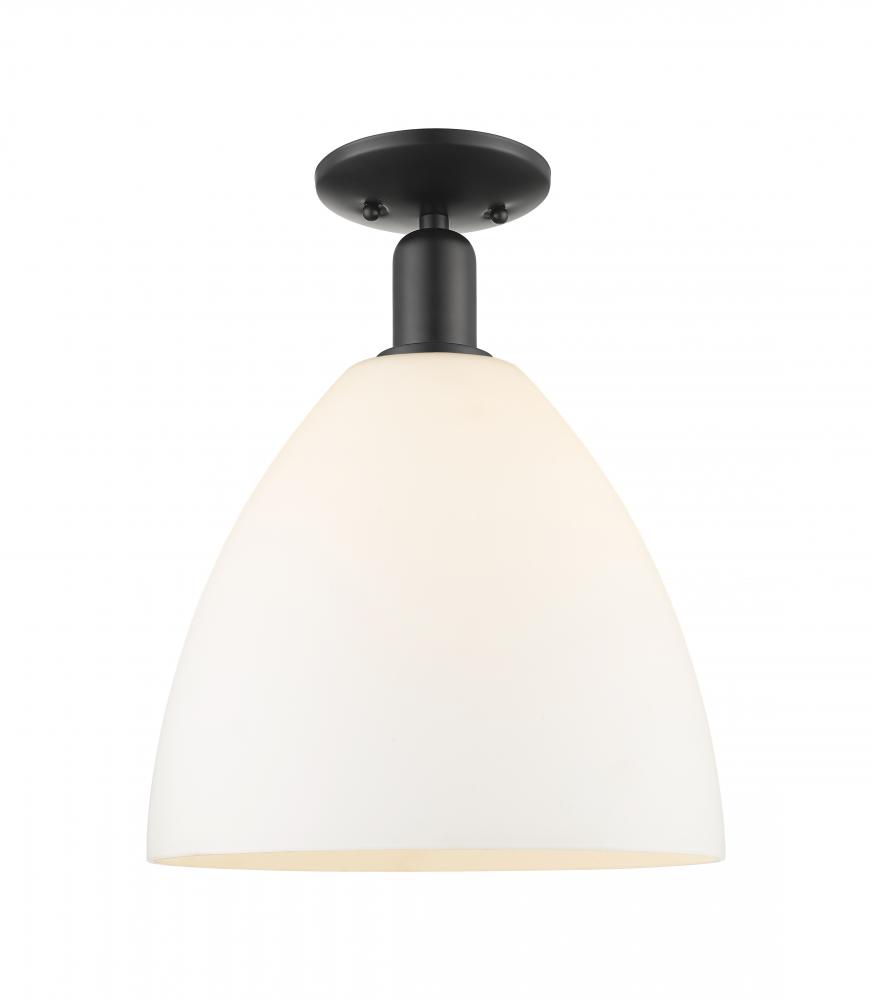 Bristol - 1 Light - 12 inch - Matte Black - Semi-Flush Mount