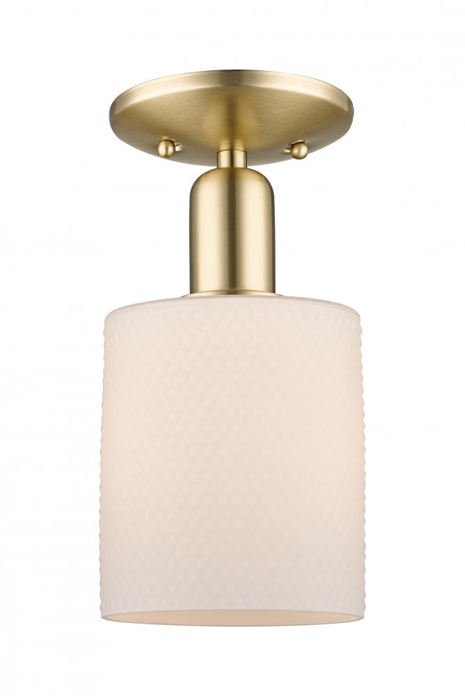 Cobbleskill - 1 Light - 5 inch - Champagne Bronze - Semi-Flush Mount
