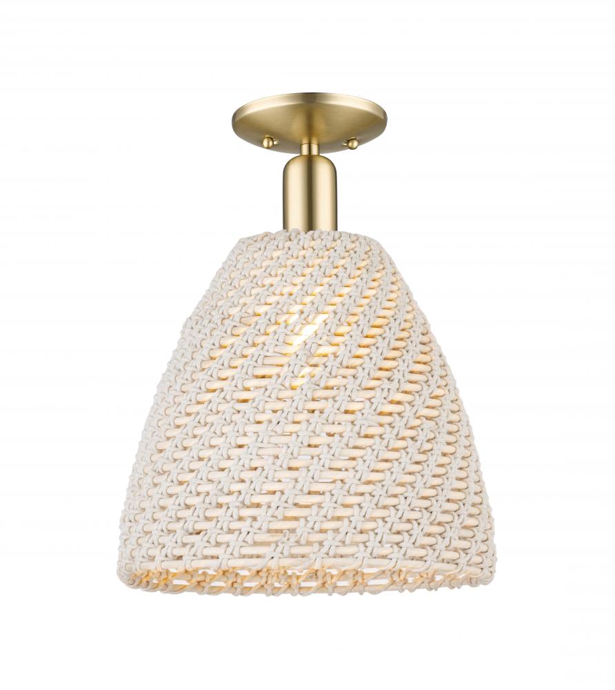 Bristol Natural - 1 Light - 6 inch - Champagne Bronze - Semi-Flush Mount