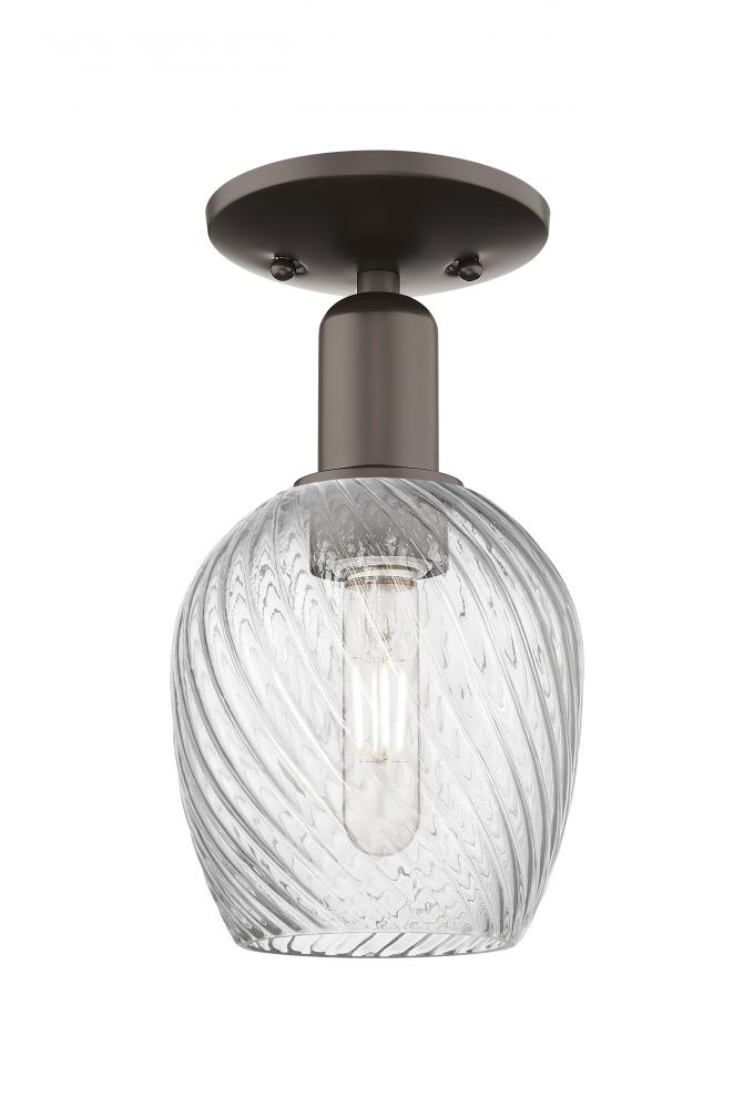 Salina - 1 Light - 6 inch - Oil Rubbed Bronze - Semi-Flush Mount