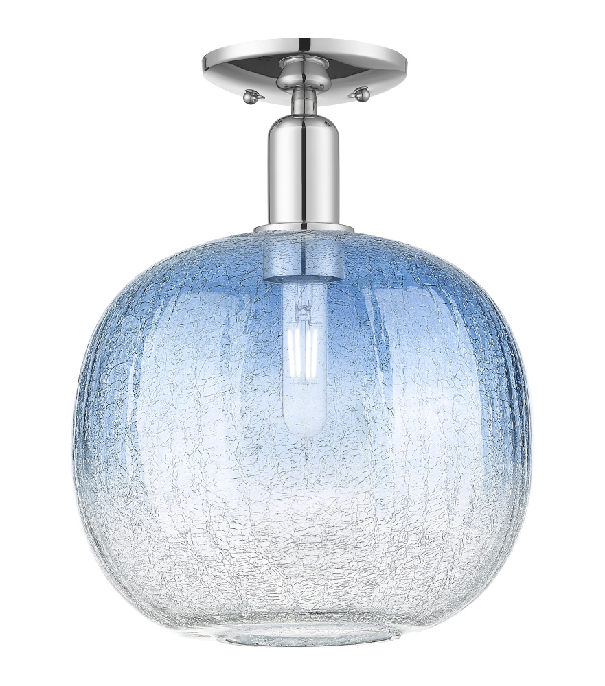 Brookhaven Sphere - 1 Light - 6 inch - Polished Chrome - Semi-Flush Mount