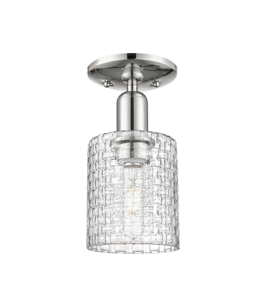 Cobbleskill - 1 Light - 5 inch - Polished Nickel - Semi-Flush Mount
