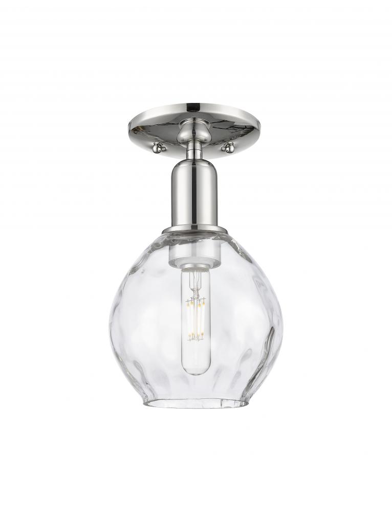 Waverly - 1 Light - 6 inch - Polished Nickel - Semi-Flush Mount