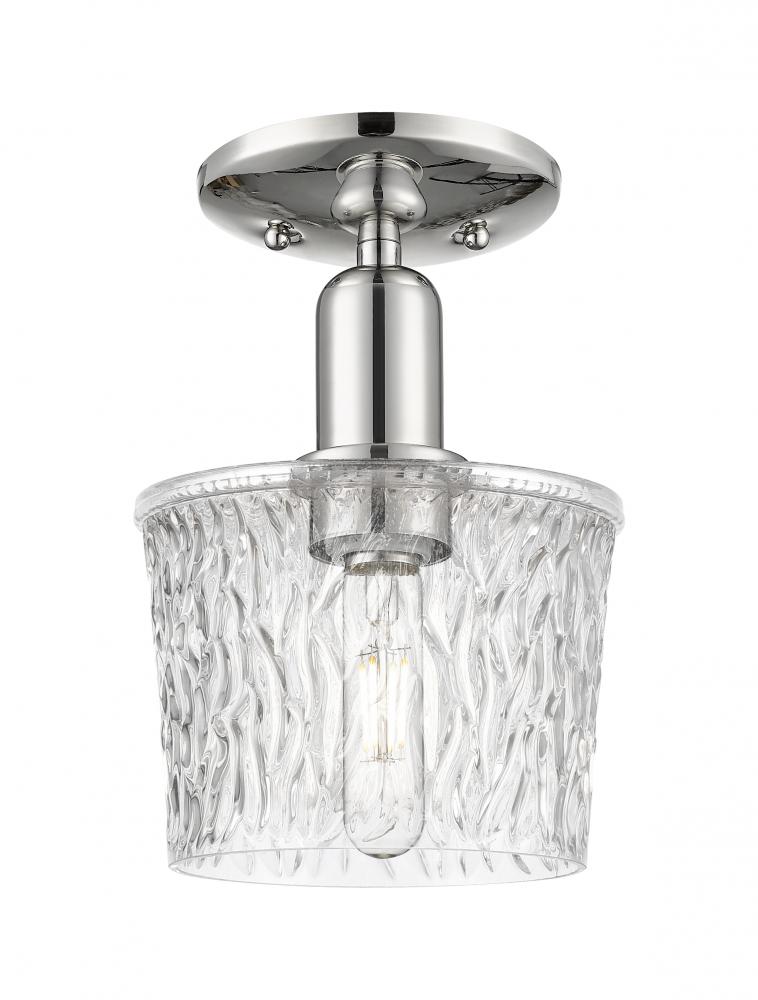 Niagara - 1 Light - 7 inch - Polished Nickel - Semi-Flush Mount