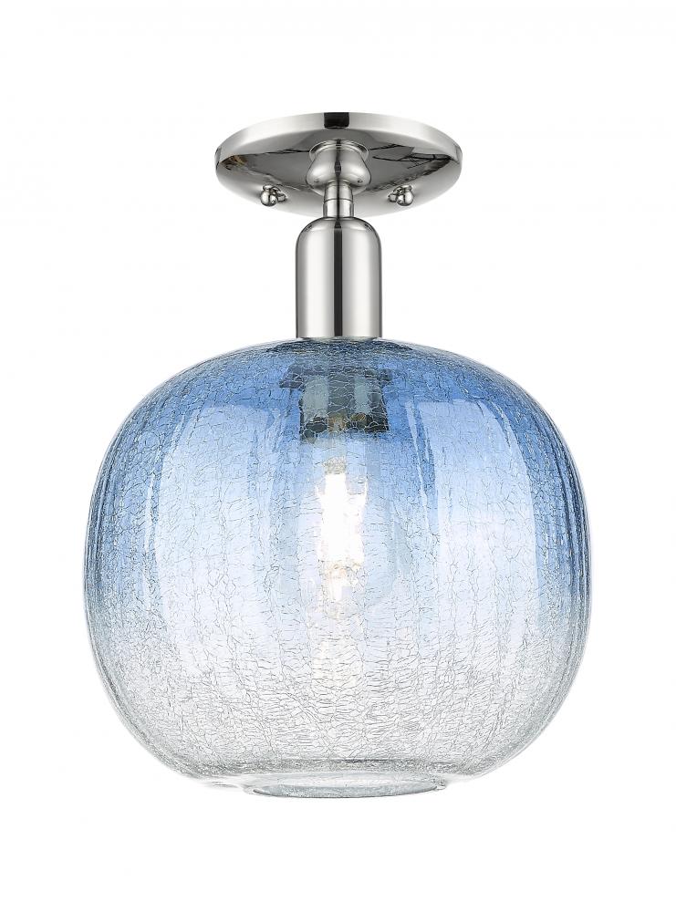 Brookhaven Sphere - 1 Light - 6 inch - Polished Nickel - Semi-Flush Mount