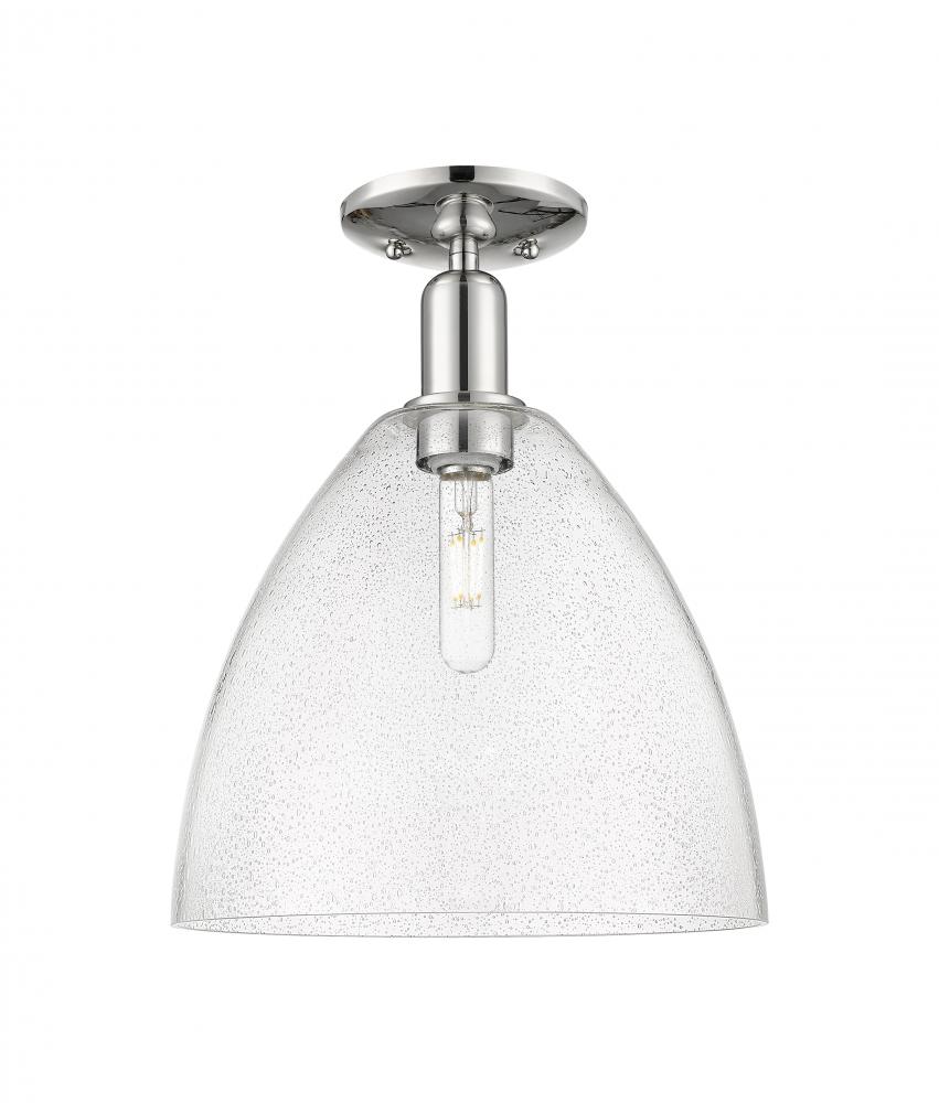 Bristol - 1 Light - 12 inch - Polished Nickel - Semi-Flush Mount