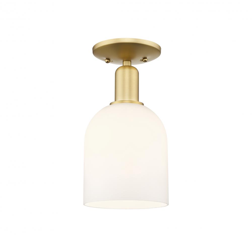 Bella - 1 Light - 6 inch - Satin Gold - Semi-Flush Mount