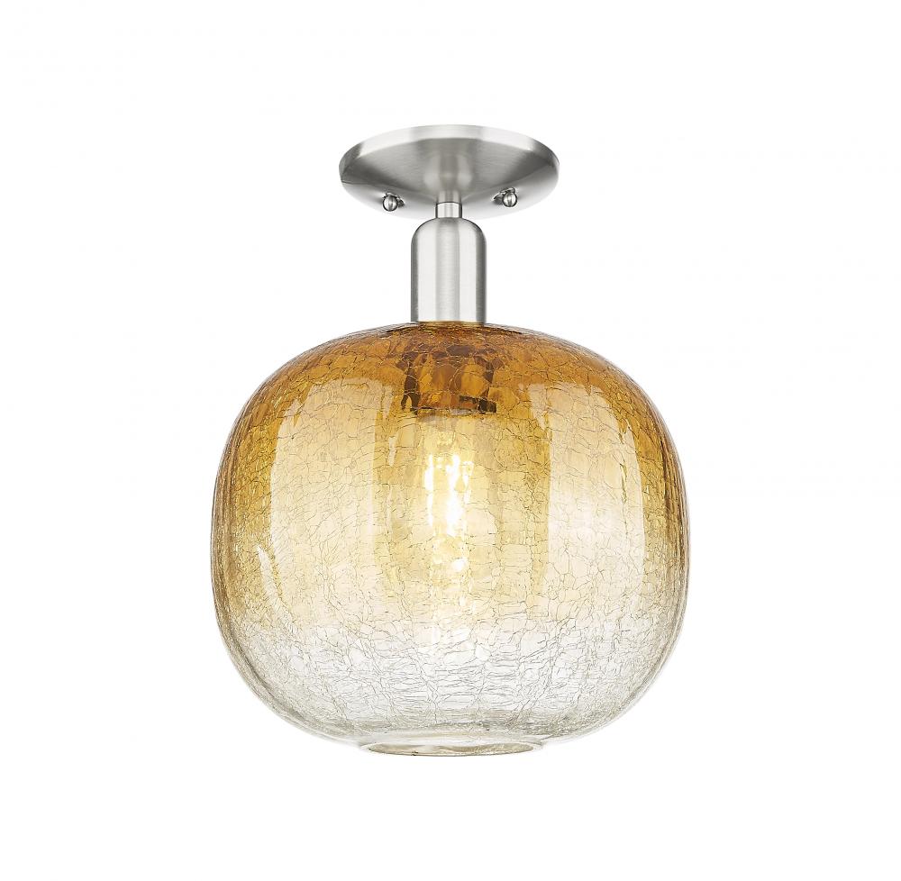 Brookhaven Sphere - 1 Light - 6 inch - Brushed Satin Nickel - Semi-Flush Mount