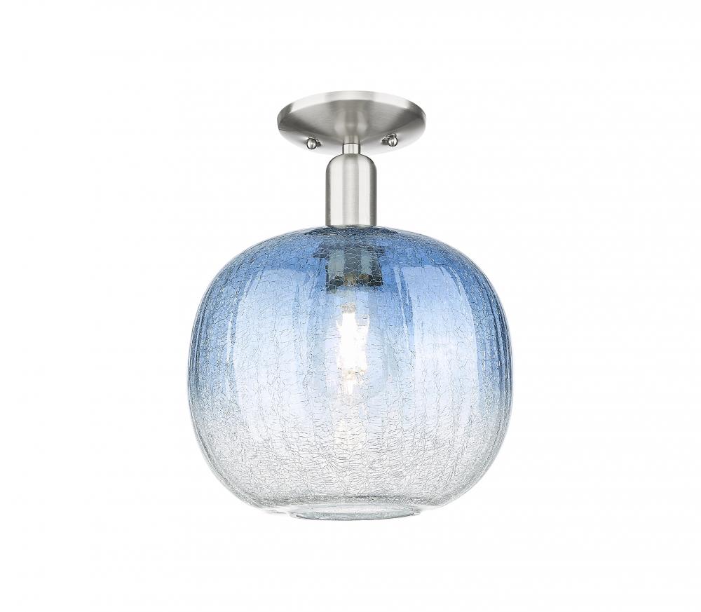 Brookhaven Sphere - 1 Light - 6 inch - Brushed Satin Nickel - Semi-Flush Mount