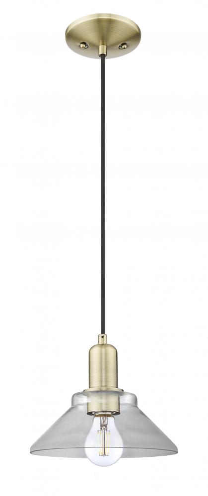 Orwell - 1 Light - 8 inch - Antique Brass - Cord hung - Mini Pendant