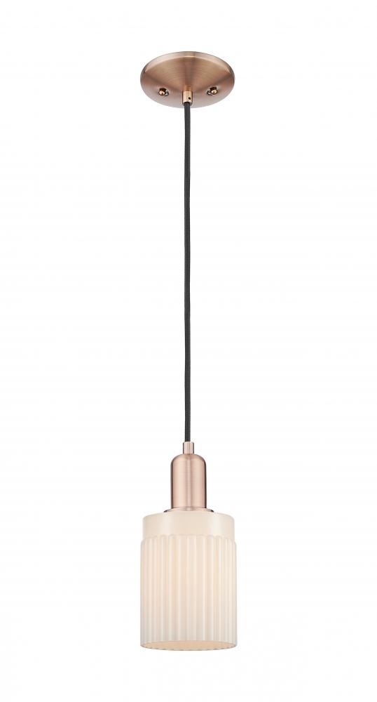 Hadley - 1 Light - 5 inch - Antique Copper - Cord hung - Mini Pendant