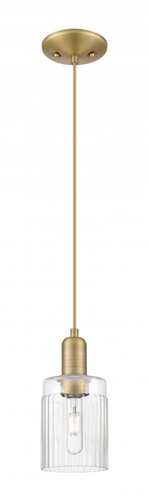 Hadley - 1 Light - 5 inch - Brushed Brass - Cord hung - Mini Pendant