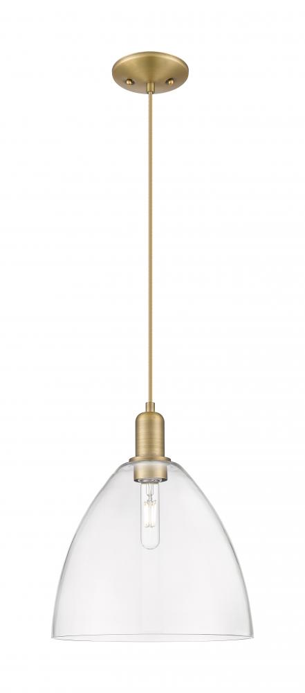 Bristol - 1 Light - 12 inch - Brushed Brass - Cord hung - Mini Pendant