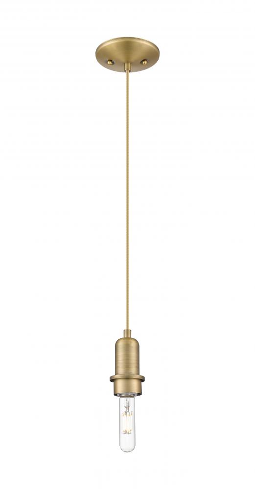 Arcadia - 1 Light - 5 inch - Brushed Brass - Mini Pendant