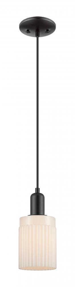 Hadley - 1 Light - 5 inch - Matte Black - Cord hung - Mini Pendant