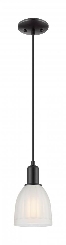 Brookfield - 1 Light - 6 inch - Matte Black - Cord hung - Mini Pendant