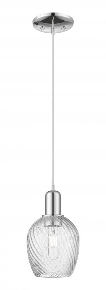 Salina - 1 Light - 6 inch - Polished Chrome - Cord hung - Mini Pendant
