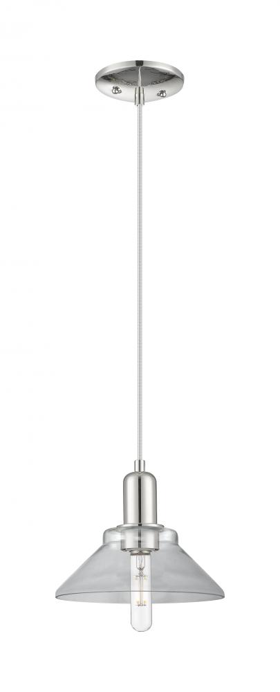 Orwell - 1 Light - 8 inch - Polished Nickel - Cord hung - Mini Pendant