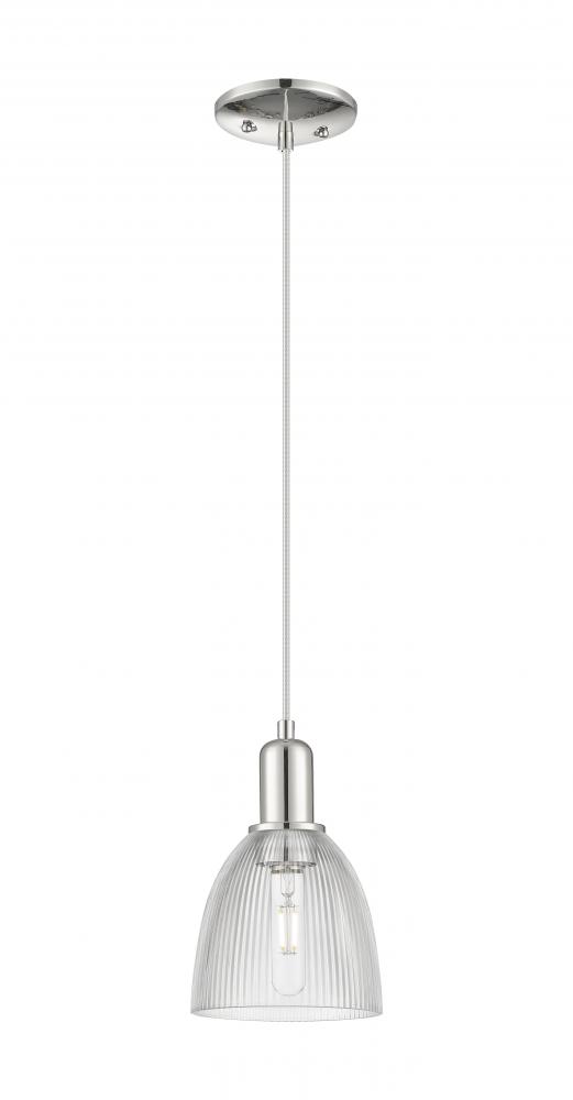 Castile - 1 Light - 6 inch - Polished Nickel - Cord hung - Mini Pendant