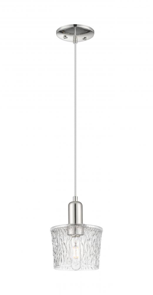 Niagara - 1 Light - 7 inch - Polished Nickel - Cord hung - Mini Pendant