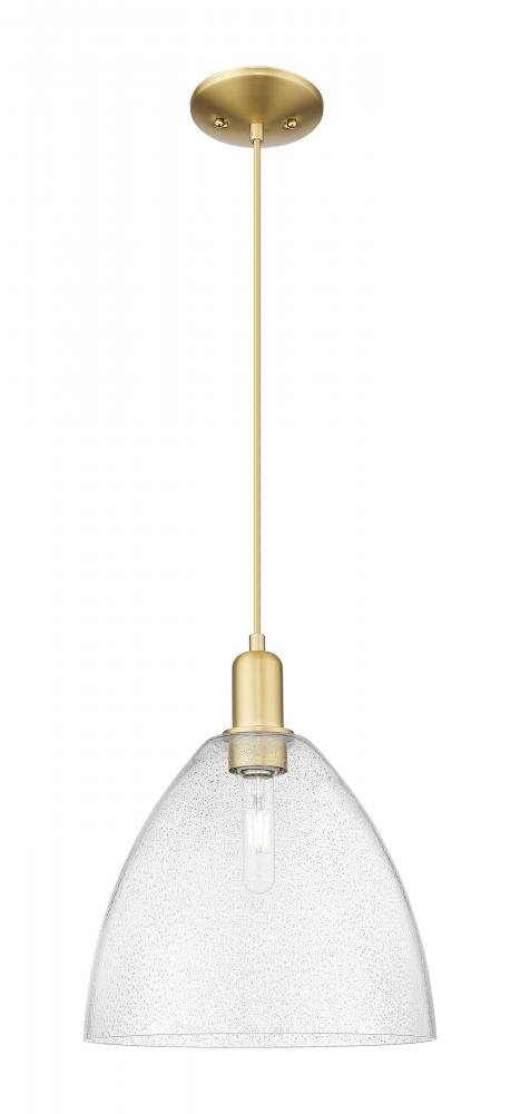 Bristol - 1 Light - 12 inch - Satin Gold - Cord hung - Mini Pendant