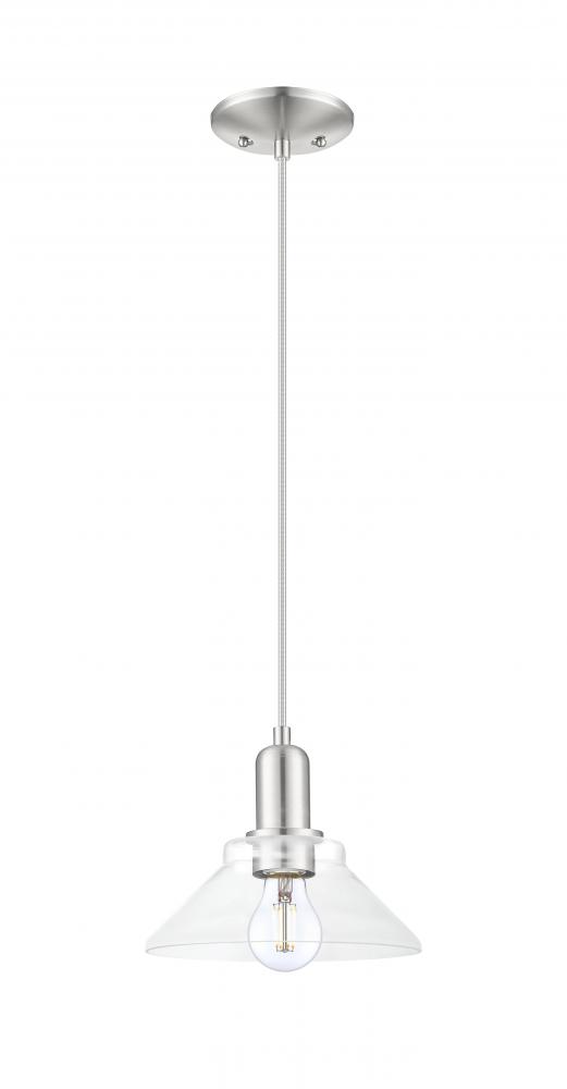 Orwell - 1 Light - 8 inch - Brushed Satin Nickel - Cord hung - Mini Pendant