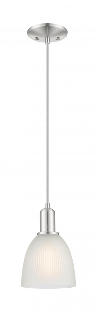 Castile - 1 Light - 6 inch - Brushed Satin Nickel - Cord hung - Mini Pendant