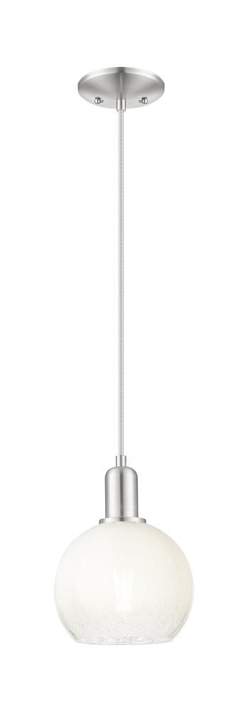 Brookhaven Globe - 1 Light - 6 inch - Brushed Satin Nickel - Cord hung - Mini Pendant