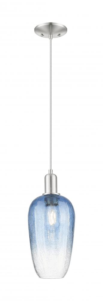 Brookhaven Flute - 1 Light - 6 inch - Brushed Satin Nickel - Cord hung - Mini Pendant