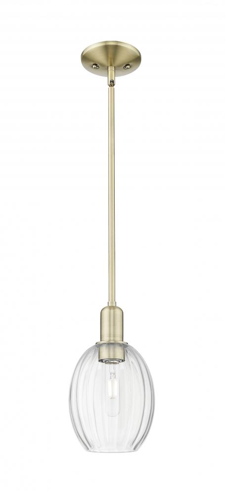 Preston Bulb - 1 Light - 6 inch - Antique Brass - Mini Pendant