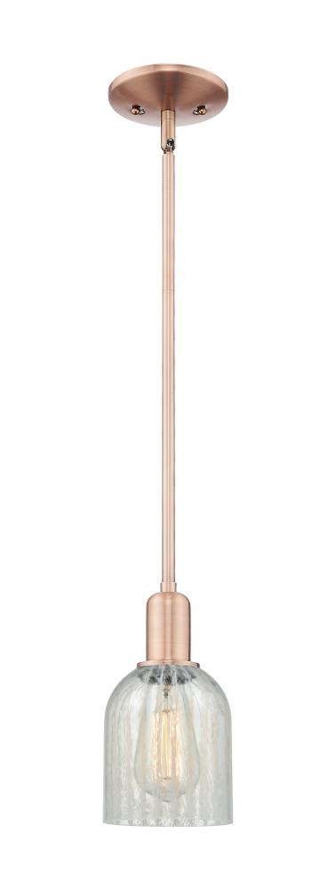 Caledonia - 1 Light - 5 inch - Antique Copper - Stem hung - Mini Pendant