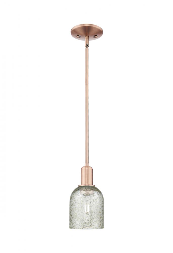 Caledonia - 1 Light - 5 inch - Antique Copper - Stem hung - Mini Pendant