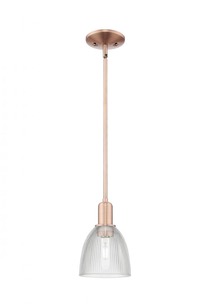 Castile - 1 Light - 6 inch - Antique Copper - Stem hung - Mini Pendant