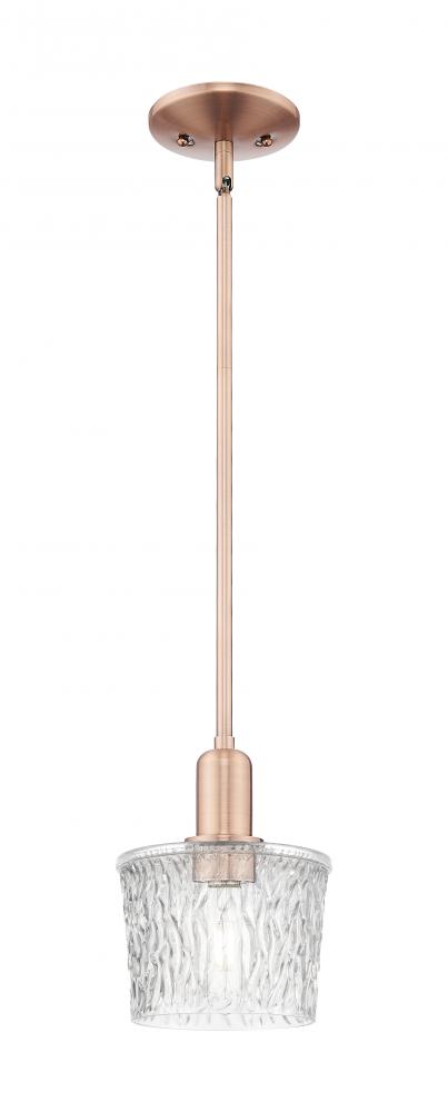 Niagara - 1 Light - 7 inch - Antique Copper - Stem hung - Mini Pendant