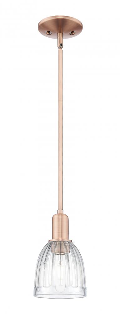 Brookfield - 1 Light - 6 inch - Antique Copper - Stem hung - Mini Pendant