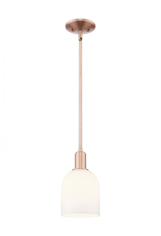 Bella - 1 Light - 6 inch - Antique Copper - Stem hung - Mini Pendant