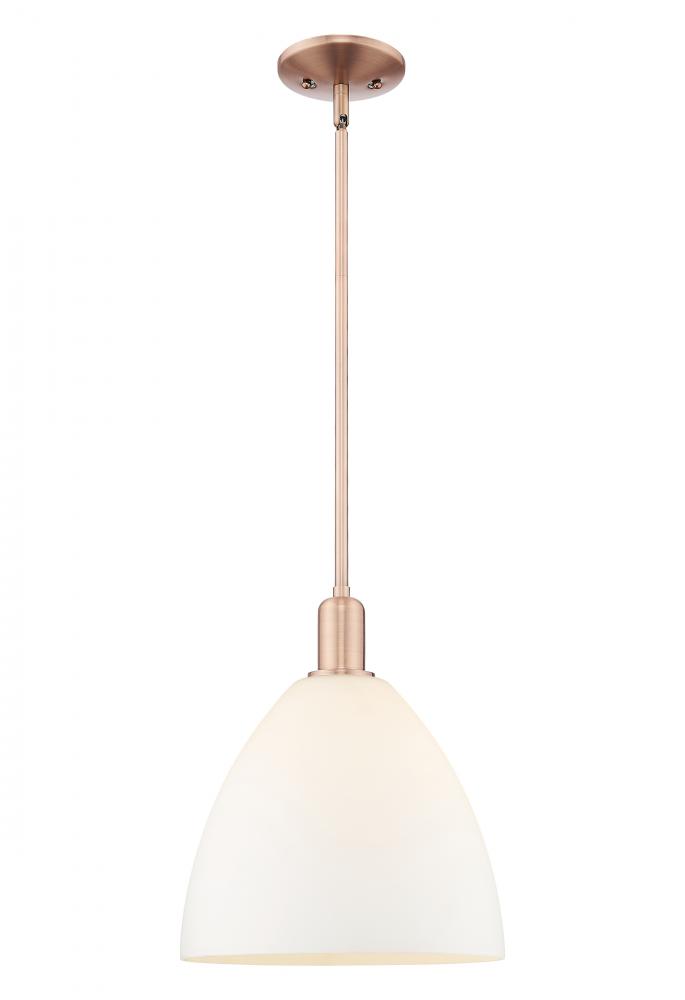 Bristol - 1 Light - 12 inch - Antique Copper - Stem hung - Mini Pendant