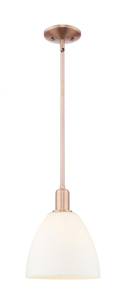 Bristol - 1 Light - 9 inch - Antique Copper - Stem hung - Mini Pendant