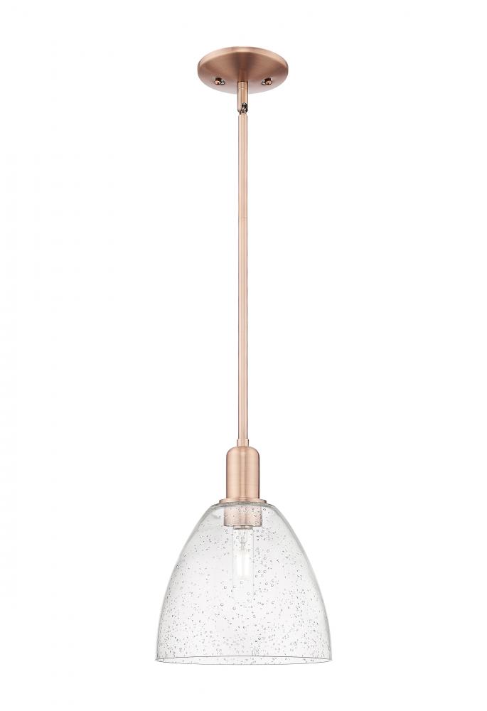 Bristol - 1 Light - 9 inch - Antique Copper - Stem hung - Mini Pendant