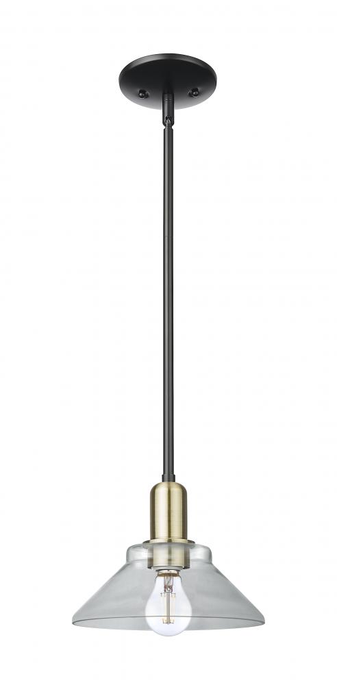 Orwell - 1 Light - 8 inch - Black Antique Brass - Stem hung - Mini Pendant